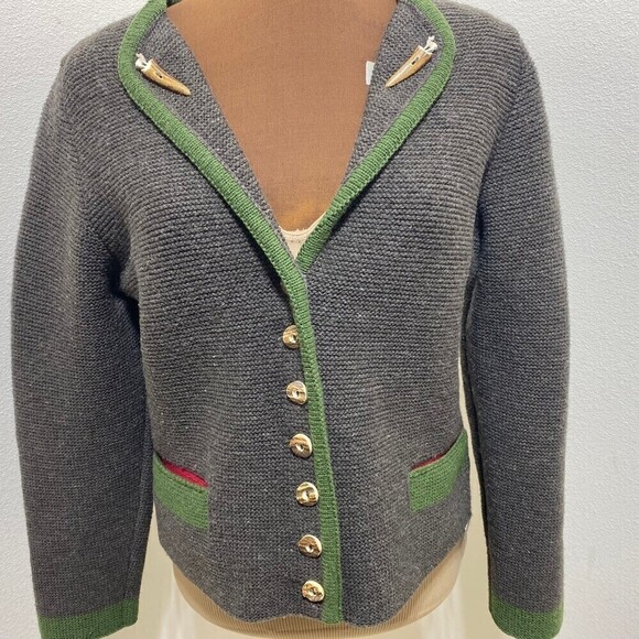 Steffner Country Button Front Wool Sweater Cardigan Size 34 Small - Picture 2 of 9
